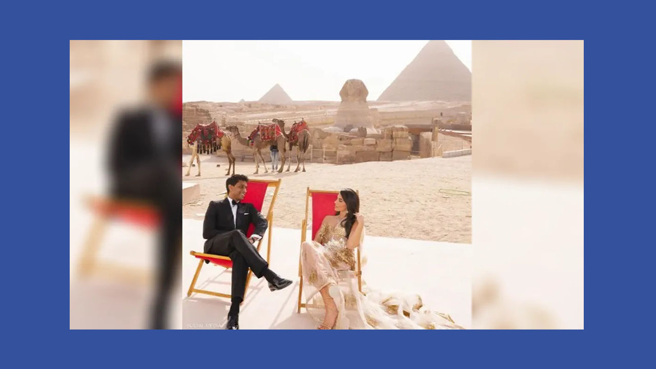 زفاف أسطوري لملياردير هندي وعارضة أزياء شهيرة بمنطقة الأهرامات